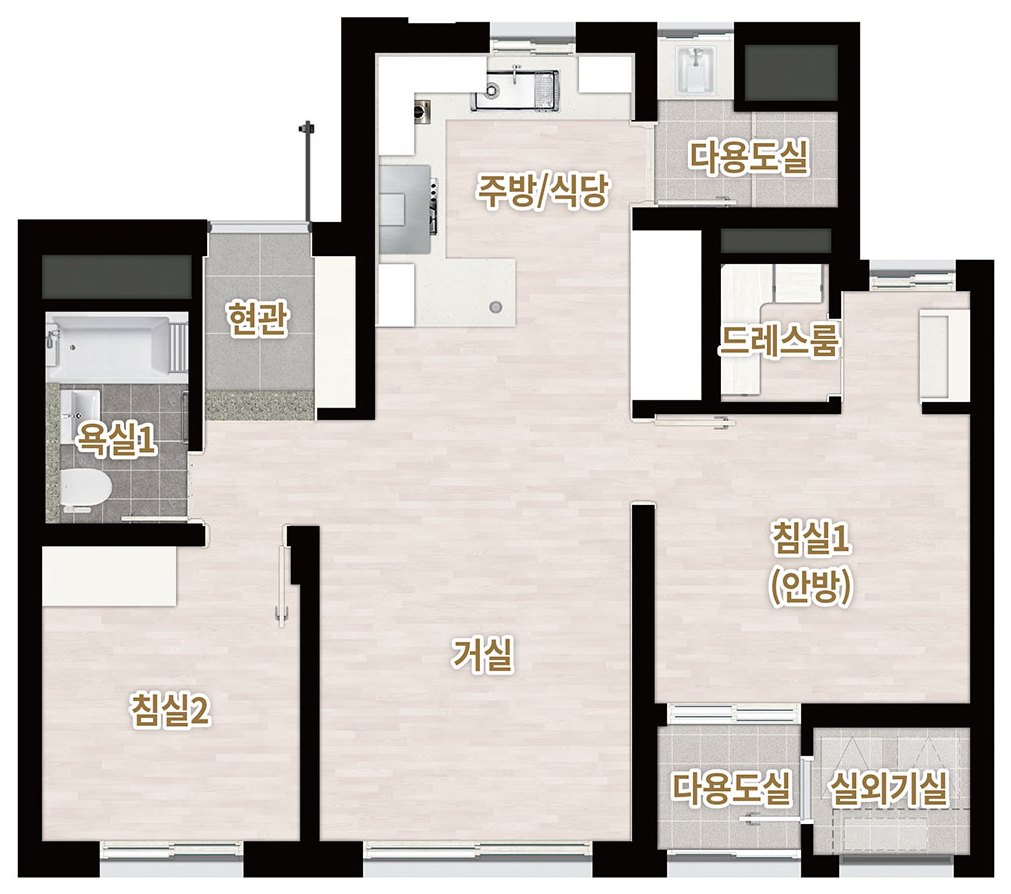 청담 르엘 59A 평면도